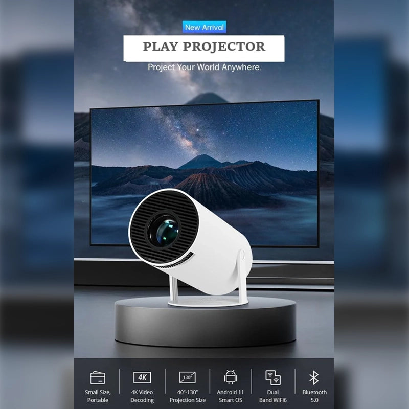Smart Portable Projector for Home 4K