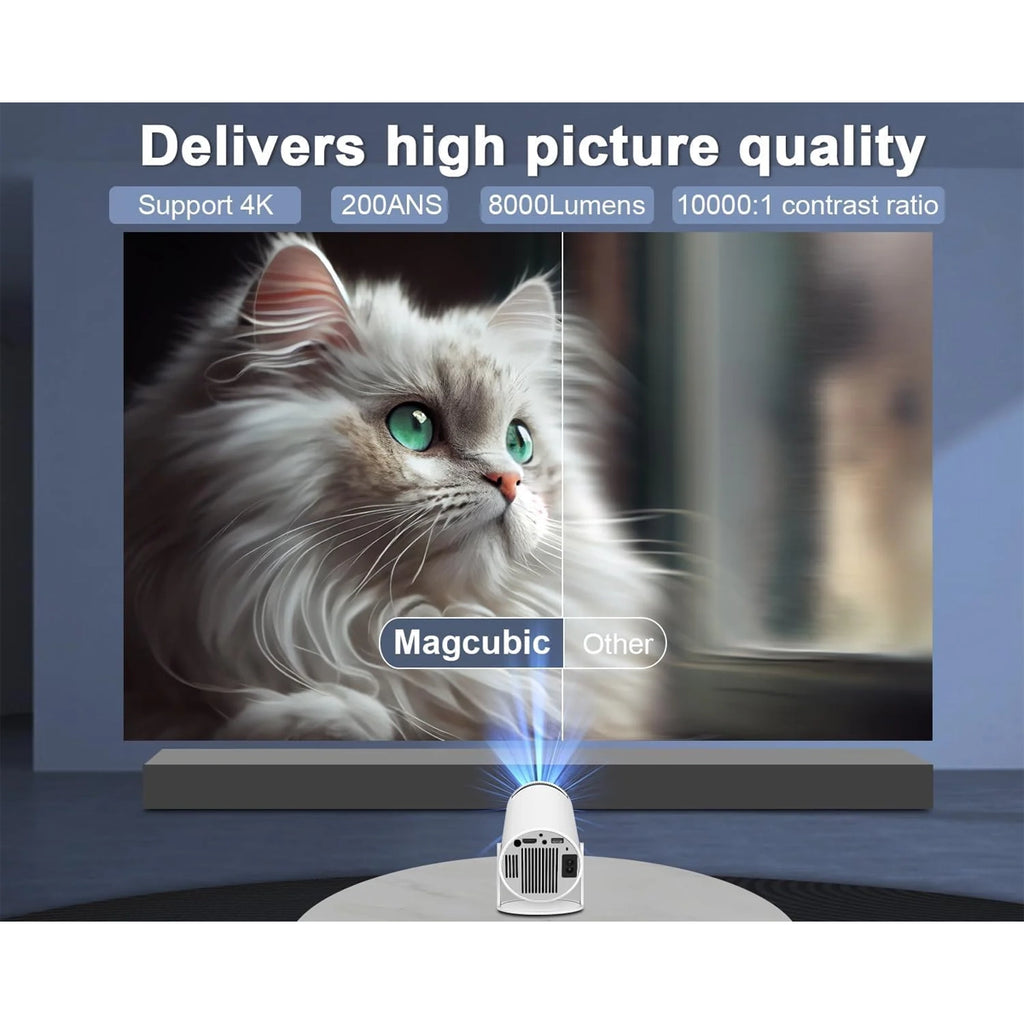 Smart Portable Projector for Home 4K